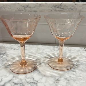 Depression Glass Wine Glasses